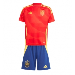 Fotbollsset Barn Spanien Hemmatröja EM 2024 Mini-Kit Kortärmad (+ korta byxor)