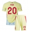 Fotbollsset Barn Spanien Pedri Gonzalez #20 Bortatröja EM 2024 Mini-Kit Kortärmad (+ korta byxor)