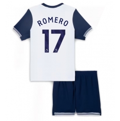 Fotbollsset Barn Tottenham Hotspur Cristian Romero #17 Hemmatröja 2024-25 Mini-Kit Kortärmad (+ korta byxor)