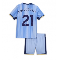 Fotbollsset Barn Tottenham Hotspur Dejan Kulusevski #21 Bortatröja 2024-25 Mini-Kit Kortärmad (+ korta byxor)