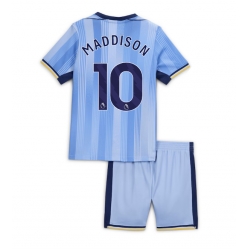 Fotbollsset Barn Tottenham Hotspur James Maddison #10 Bortatröja 2024-25 Mini-Kit Kortärmad (+ korta byxor)