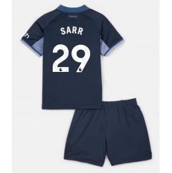 Fotbollsset Barn Tottenham Hotspur Pape Matar Sarr #29 Bortatröja 2023-24 Mini-Kit Kortärmad (+ korta byxor)