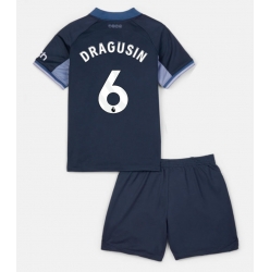 Fotbollsset Barn Tottenham Hotspur Radu Dragusin #6 Bortatröja 2023-24 Mini-Kit Kortärmad (+ korta byxor)