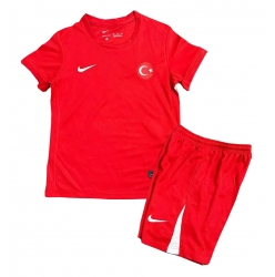 Fotbollsset Barn Turkey Bortatröja EM 2024 Mini-Kit Kortärmad (+ korta byxor)