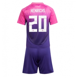 Fotbollsset Barn Tyskland Benjamin Henrichs #20 Bortatröja EM 2024 Mini-Kit Kortärmad (+ korta byxor)