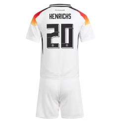 Fotbollsset Barn Tyskland Benjamin Henrichs #20 Hemmatröja EM 2024 Mini-Kit Kortärmad (+ korta byxor)