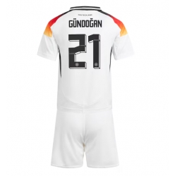 Fotbollsset Barn Tyskland Ilkay Gundogan #21 Hemmatröja EM 2024 Mini-Kit Kortärmad (+ korta byxor)