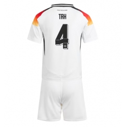 Fotbollsset Barn Tyskland Jonathan Tah #4 Hemmatröja EM 2024 Mini-Kit Kortärmad (+ korta byxor)