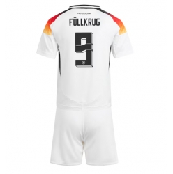 Fotbollsset Barn Tyskland Niclas Fullkrug #9 Hemmatröja EM 2024 Mini-Kit Kortärmad (+ korta byxor)