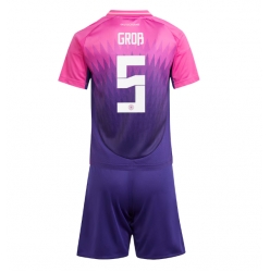 Fotbollsset Barn Tyskland Pascal Gross #5 Bortatröja EM 2024 Mini-Kit Kortärmad (+ korta byxor)