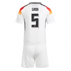 Fotbollsset Barn Tyskland Pascal Gross #5 Hemmatröja EM 2024 Mini-Kit Kortärmad (+ korta byxor)