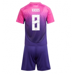 Fotbollsset Barn Tyskland Toni Kroos #8 Bortatröja EM 2024 Mini-Kit Kortärmad (+ korta byxor)