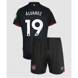 Fotbollsset Barn West Ham United Edson Alvarez #19 Bortatröja 2024-25 Mini-Kit Kortärmad (+ korta byxor)