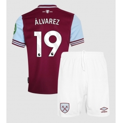 Fotbollsset Barn West Ham United Edson Alvarez #19 Hemmatröja 2024-25 Mini-Kit Kortärmad (+ korta byxor)