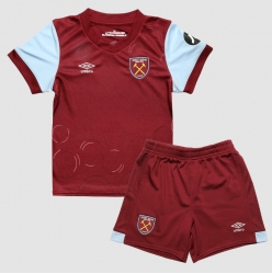 Fotbollsset Barn West Ham United Hemmatröja 2023-24 Mini-Kit Kortärmad (+ korta byxor)