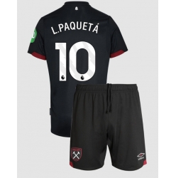 Fotbollsset Barn West Ham United Lucas Paqueta #10 Bortatröja 2024-25 Mini-Kit Kortärmad (+ korta byxor)