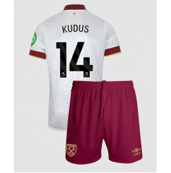 Fotbollsset Barn West Ham United Mohammed Kudus #14 Tredje Tröja 2024-25 Mini-Kit Kortärmad (+ korta byxor)