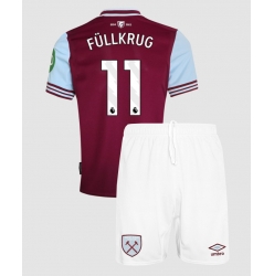 Fotbollsset Barn West Ham United Niclas Fullkrug #11 Hemmatröja 2024-25 Mini-Kit Kortärmad (+ korta byxor)