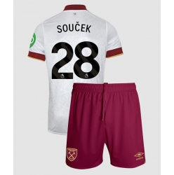 Fotbollsset Barn West Ham United Tomas Soucek #28 Tredje Tröja 2024-25 Mini-Kit Kortärmad (+ korta byxor)