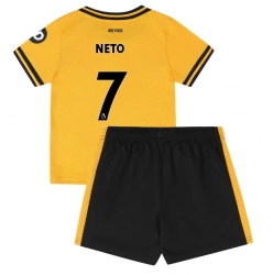 Fotbollsset Barn Wolves Pedro Neto #7 Hemmatröja 2024-25 Mini-Kit Kortärmad (+ korta byxor)