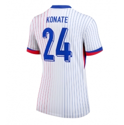 Frankrike Ibrahima Konate #24 Bortatröja EM 2024 Dam Kortärmad