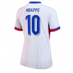 Frankrike Kylian Mbappe #10 Bortatröja EM 2024 Dam Kortärmad