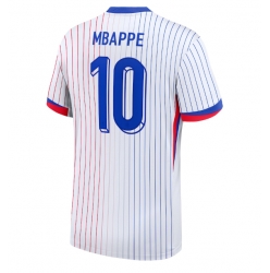 Frankrike Kylian Mbappe #10 Bortatröja EM 2024 Kortärmad