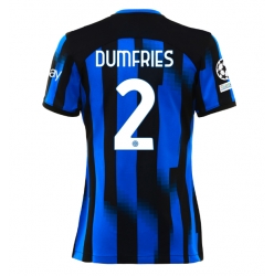 Inter Milan Denzel Dumfries #2 Hemmatröja 2023-24 Dam Kortärmad