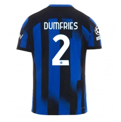 Inter Milan Denzel Dumfries #2 Hemmatröja 2023-24 Kortärmad