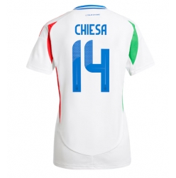 Italien Federico Chiesa #14 Bortatröja EM 2024 Dam Kortärmad