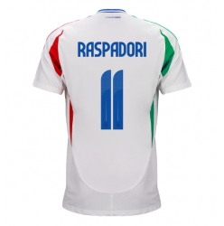 Italien Giacomo Raspadori #11 Bortatröja EM 2024 Kortärmad