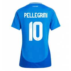 Italien Lorenzo Pellegrini #10 Hemmatröja EM 2024 Dam Kortärmad