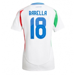 Italien Nicolo Barella #18 Bortatröja EM 2024 Dam Kortärmad