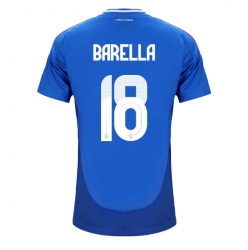 Italien Nicolo Barella #18 Hemmatröja EM 2024 Kortärmad