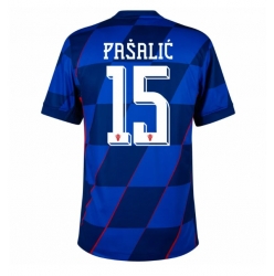 Kroatien Mario Pasalic #15 Bortatröja EM 2024 Kortärmad