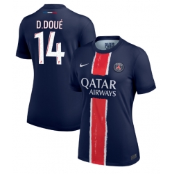 Paris Saint-Germain Desire Doue #14 Hemmatröja 2024-25 Dam Kortärmad