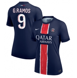 Paris Saint-Germain Goncalo Ramos #9 Hemmatröja 2024-25 Dam Kortärmad