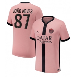 Paris Saint-Germain Joao Neves #87 Tredje Tröja 2024-25 Kortärmad