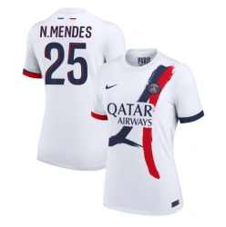 Paris Saint-Germain Nuno Mendes #25 Bortatröja 2024-25 Dam Kortärmad