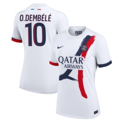 Paris Saint-Germain Ousmane Dembele #10 Bortatröja 2024-25 Dam Kortärmad