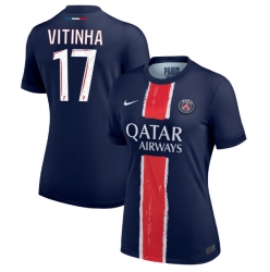 Paris Saint-Germain Vitinha #17 Hemmatröja 2024-25 Dam Kortärmad