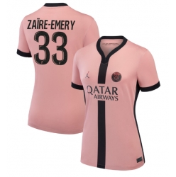 Paris Saint-Germain Warren Zaire-Emery #33 Tredje Tröja 2024-25 Dam Kortärmad