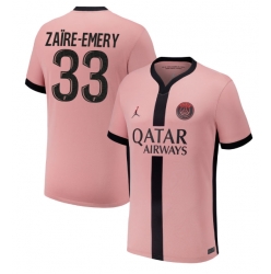 Paris Saint-Germain Warren Zaire-Emery #33 Tredje Tröja 2024-25 Kortärmad