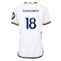 Real Madrid Aurelien Tchouameni #18 Hemmatröja 2023-24 Dam Kortärmad