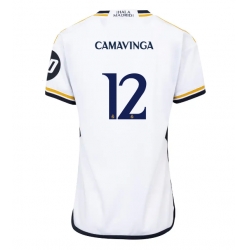 Real Madrid Eduardo Camavinga #12 Hemmatröja 2023-24 Dam Kortärmad