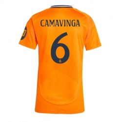 Real Madrid Eduardo Camavinga #6 Bortatröja 2024-25 Dam Kortärmad